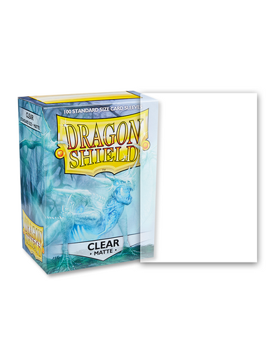 Dragon Shield - 100 Standard Size Matte Sleeves - Clear