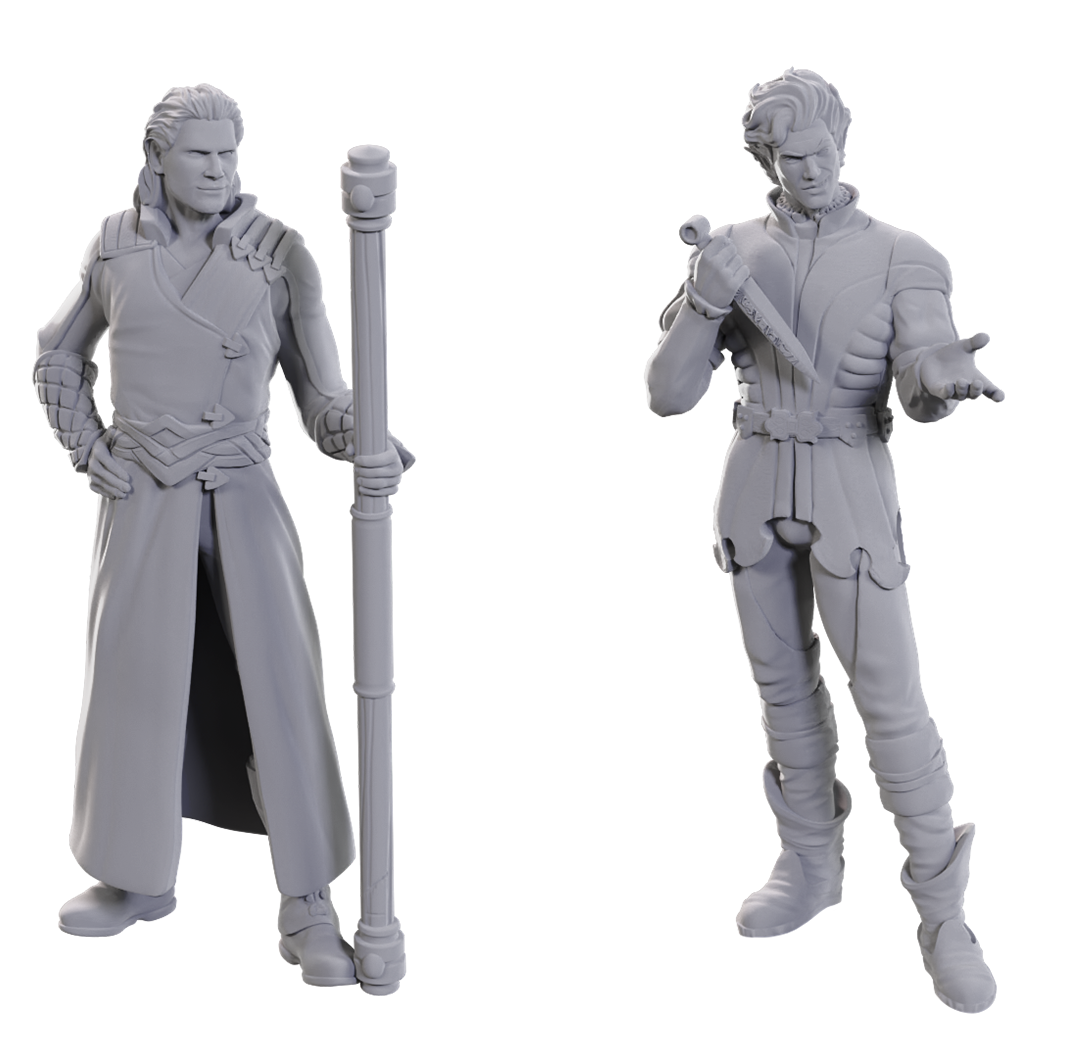 D&D Special Edition Baldur's Gate 3 - Unpainted Minis - Gale & Astarion