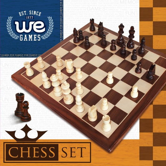 We Games - Chess Set - 12" Walnut Wood