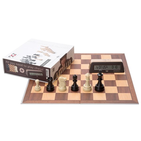 DGT - Chess Starter Box w/ Timer - Brown
