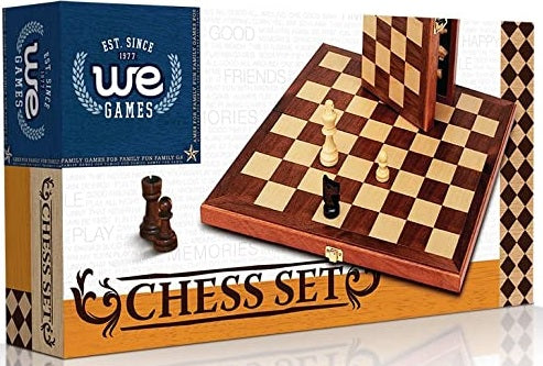 We Games - Chess Set - 11.5" Folding Wood Walnut
