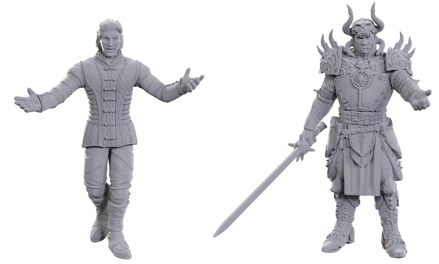D&D Special Edition Baldur's Gate 3 - Unpainted Minis - Sarevok Anchev & Raphael