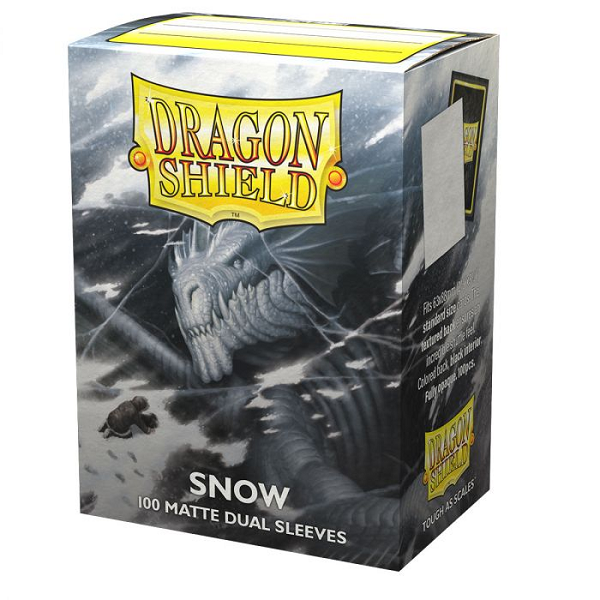 Dragon Shield - 100 Standard Sized Matte Dual Sleeves - Snow