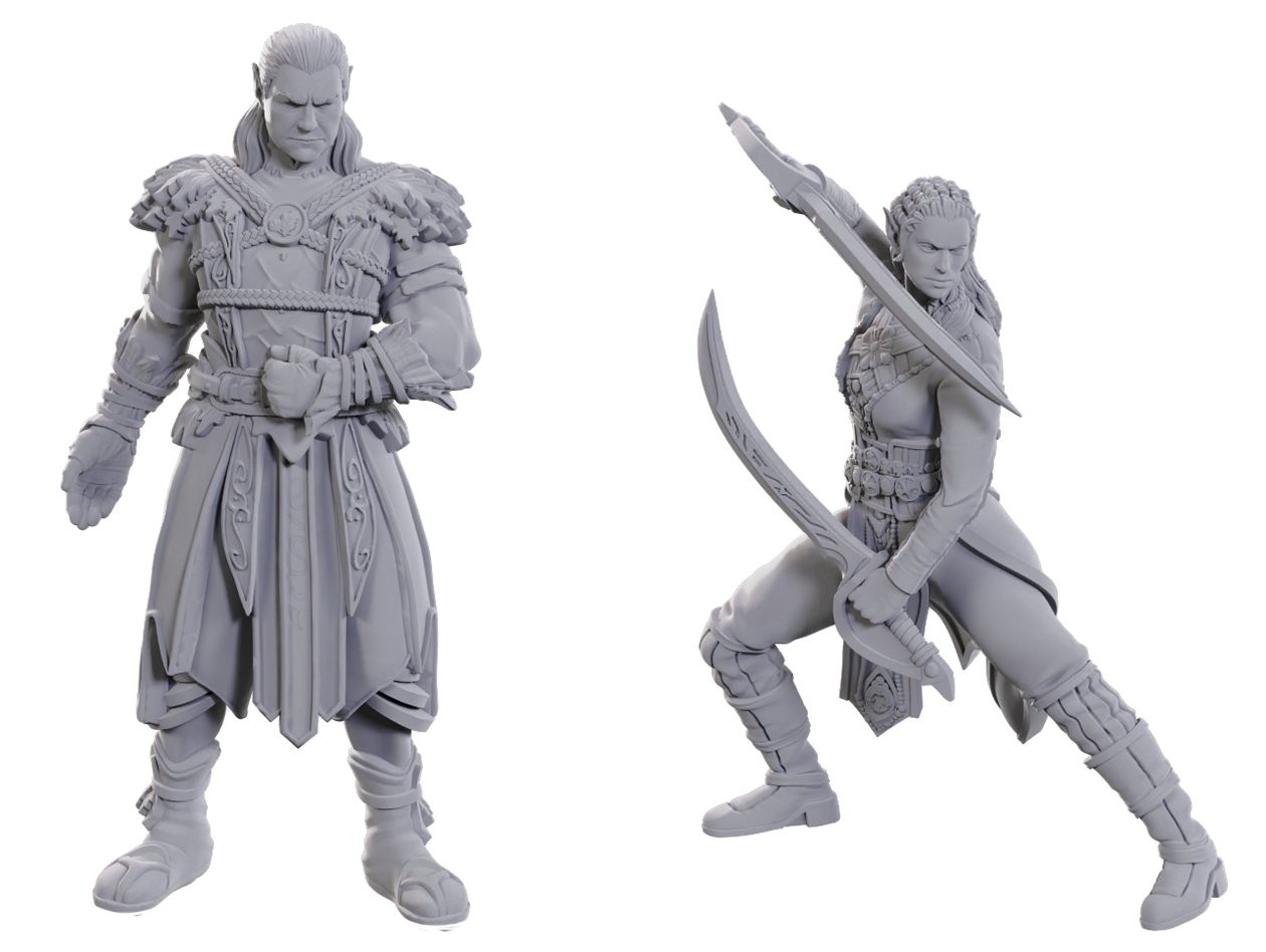 D&D Special Edition Baldur's Gate 3 - Unpainted Minis - Jaheira & Halsin